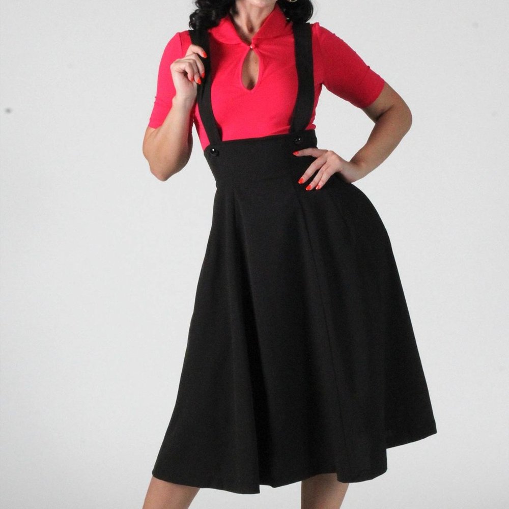 Tatyana Bettie Page Jumper Circle Skirt Size Small Black